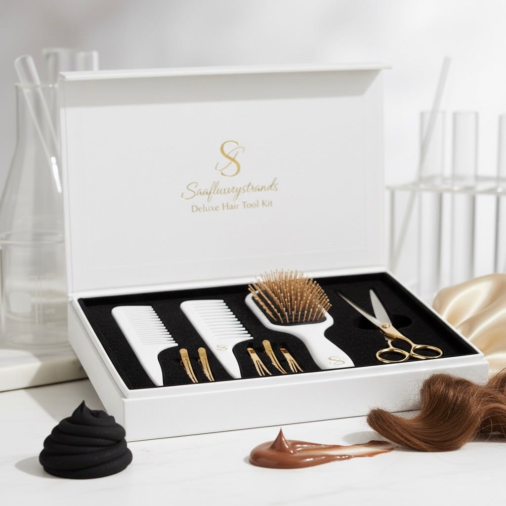Complete Hair Care Gift Set - Brush, Comb, Clips & Scissors Kit