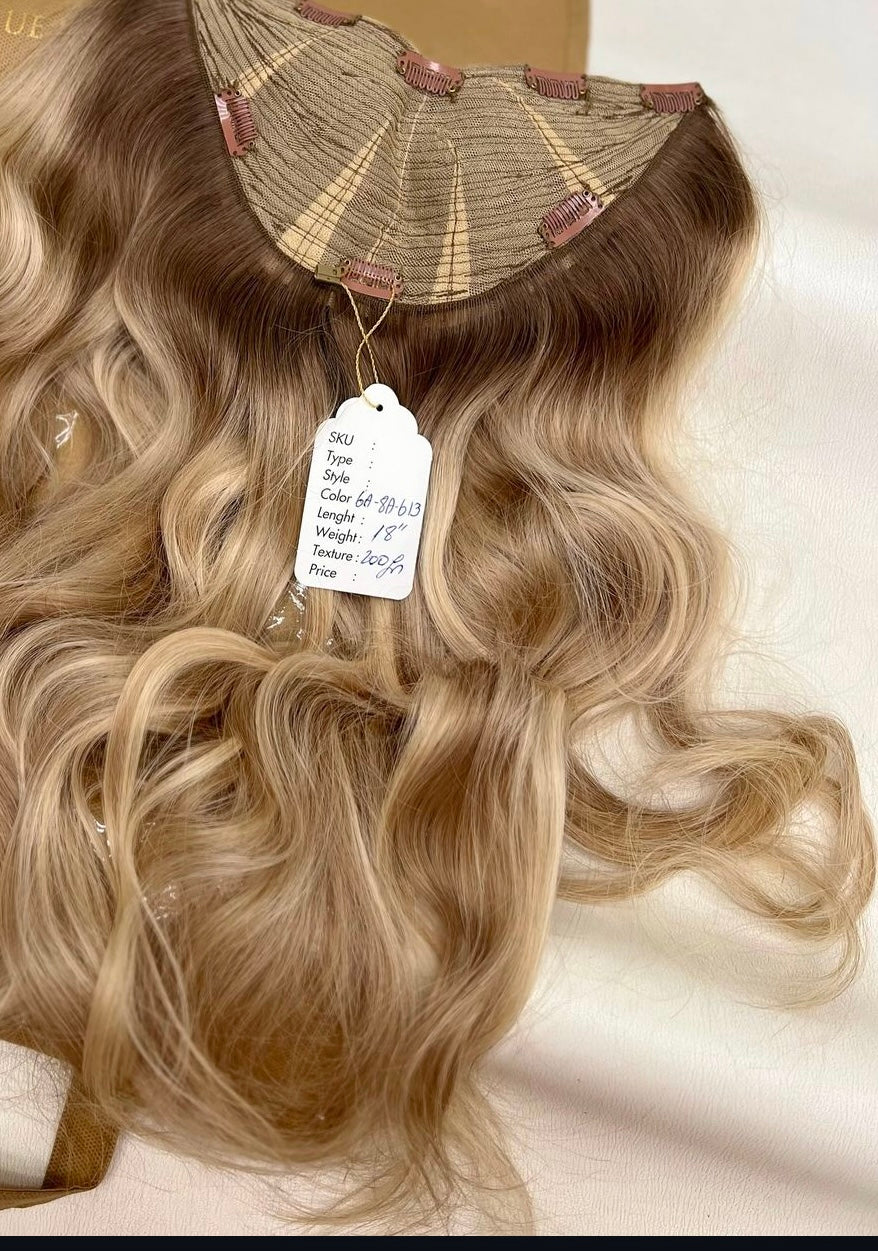 Alpha Blondie Clip Ins UK | Premium Raw Human Hair | 100g Bundle | Saafluxurystrands