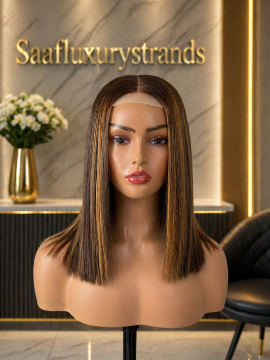Missy Blunt Cut Wig -dark brown with warm undertone