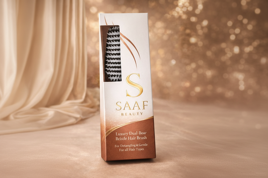 Soft Dual Boar Bristle Detangling Hair Brush - Gentle on All Hair Types