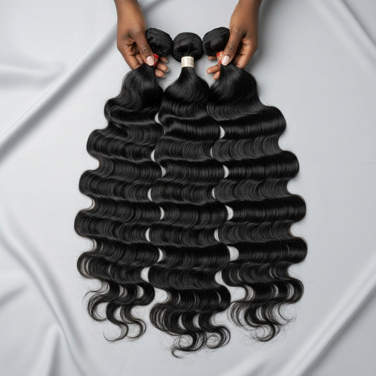 Body Wave Bundle UK | Premium Raw Wavy Hair | 100g 20" | Price from £75 Per Bundle | Saafluxurystrands