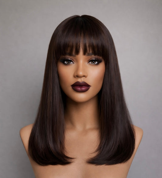 Bang Bang Bob Wig Uk - single donor fringe bob|The Haute Fringe Factor 10 inches