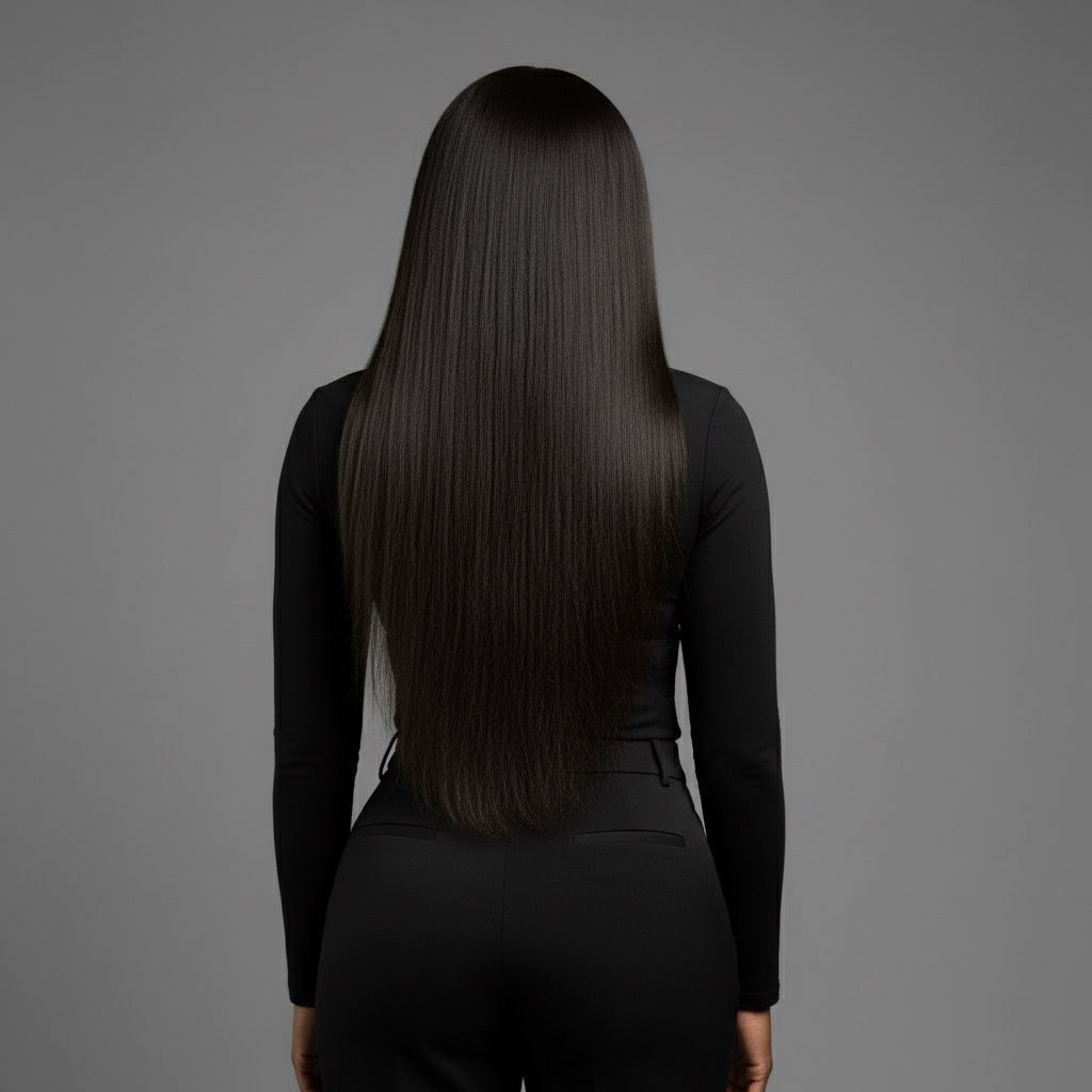 Bibi Bone Straight Wig - Jet Black | 300g HD Lace | Double Drawn UK | Saafluxurystrands