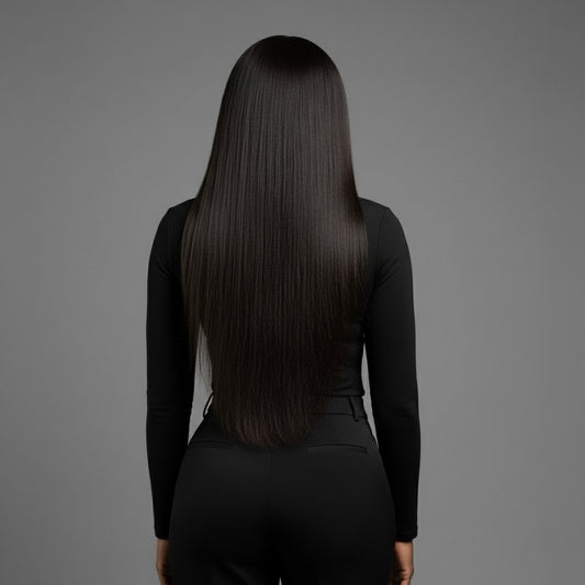 Bibi Bone Straight Wig - Jet Black | 300g HD Lace | Double Drawn UK | Saafluxurystrands