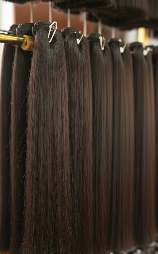 Super Double Drawn|Raw Bone Straight Hair UK | 100g Bundle 20" | Premium Quality Price from £75 Per Bundle| Saafluxurystrands