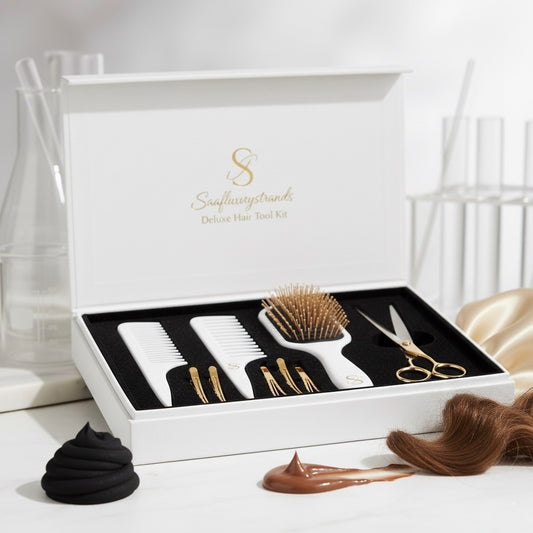 Complete Hair Care Gift Set - Brush, Comb, Clips & Scissors Kit