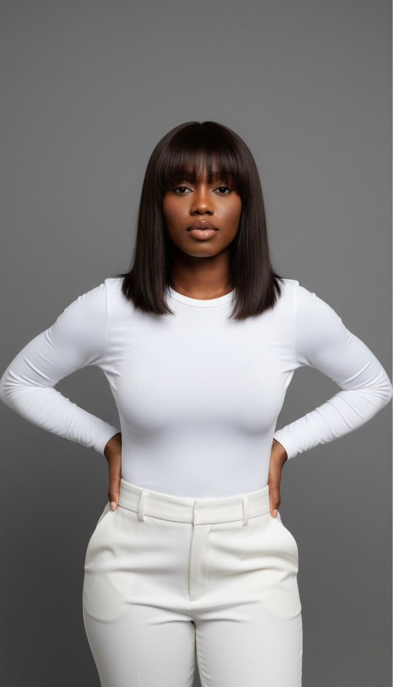Bang Bang Bob Wig Uk - single donor fringe bob|The Haute Fringe Factor 10 inches