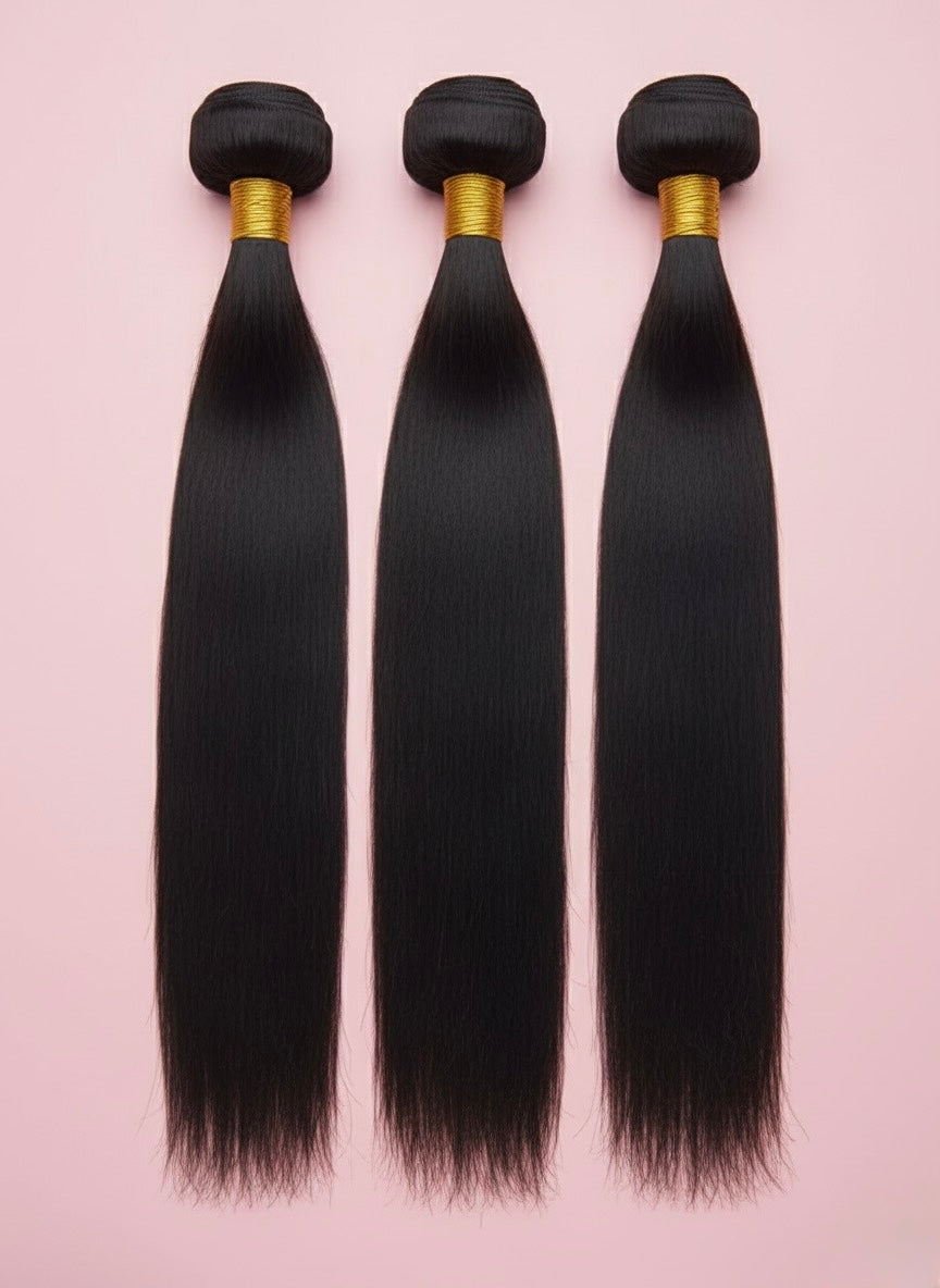 Super Double Drawn|Raw Bone Straight Hair UK | 100g Bundle 20" | Premium Quality £75 Per Bundle| Saafluxurystrands