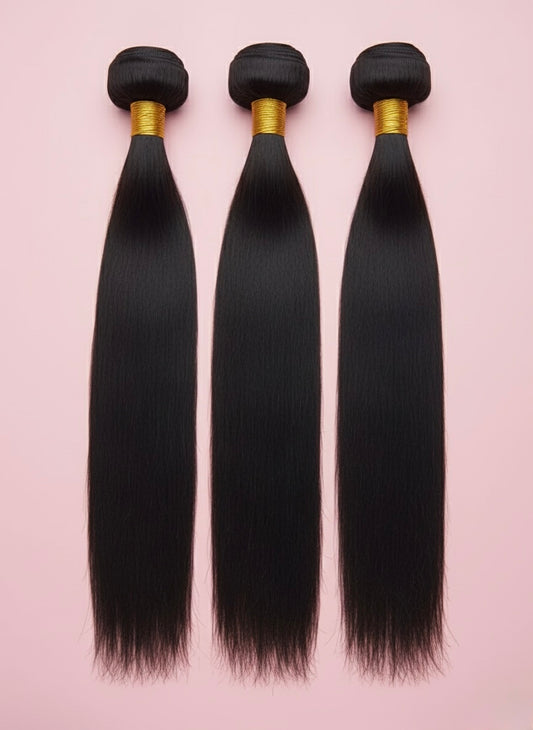 Super Double Drawn|Raw Bone Straight Hair UK | 100g Bundle 20" | Premium Quality £75 Per Bundle| Saafluxurystrands