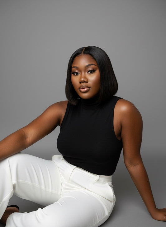 Premium Missy Blunt Cut Wig | HD Lace Wig UK | Bob Wig|Saafluxurystrands