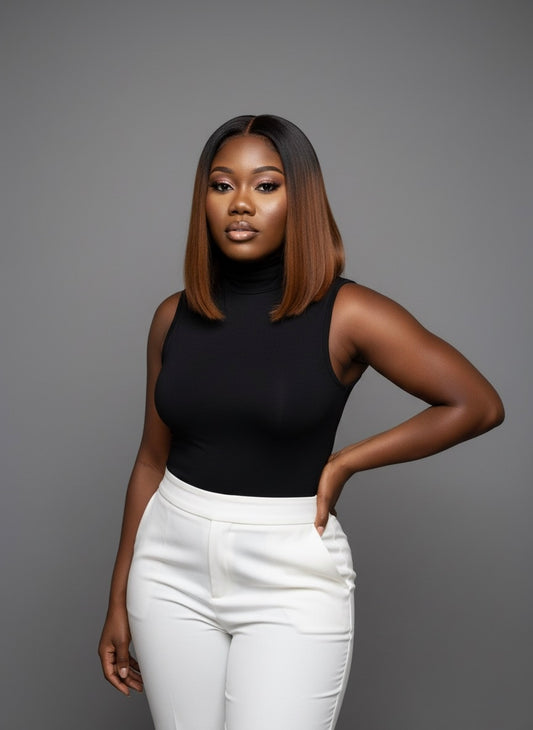 Premium Missy Blunt Cut Wig | HD Lace Wig UK | Bob Wig|Saafluxurystrands