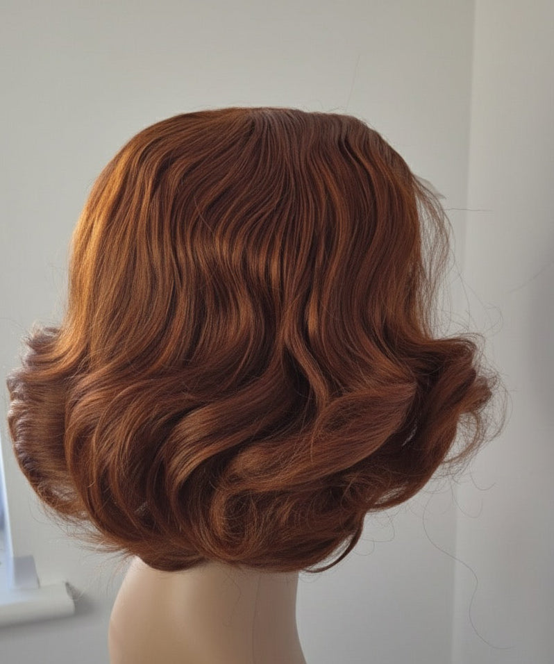 Hollywood Redhead Wig UK | Ginger Spiral Curls 8" | 250g 2x6 Lace | Saafluxurystrands