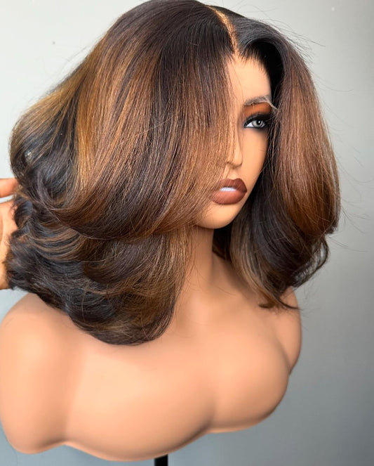 Ombré 300g with 5x5 transparent and HD lace closures